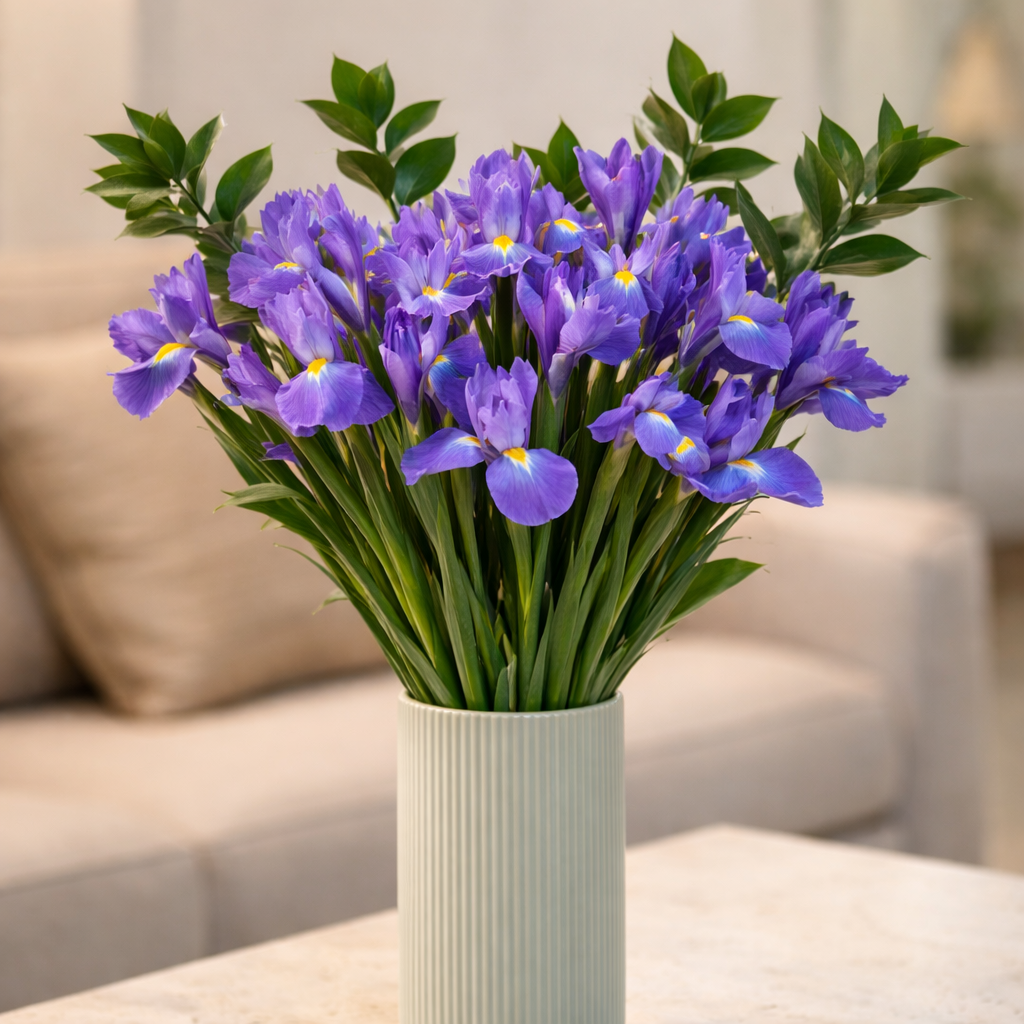 iris viola primo piano