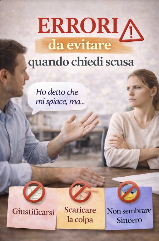 errori da evitare quando chiedi scusa